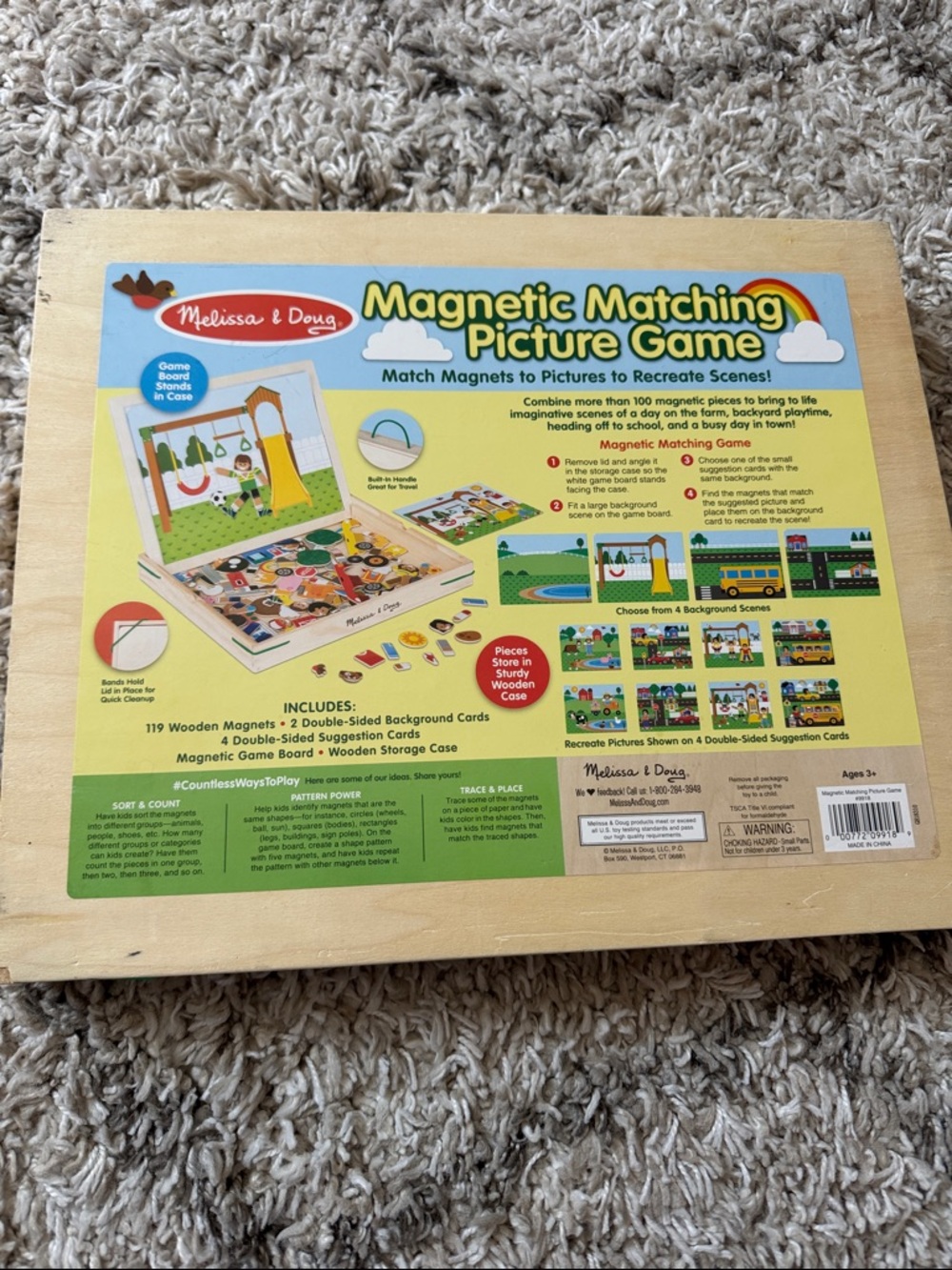 Melissa & Doug Wooden Magnetic Matching Picture Game - Colorful Farm Scenes - Picture 12 of 12